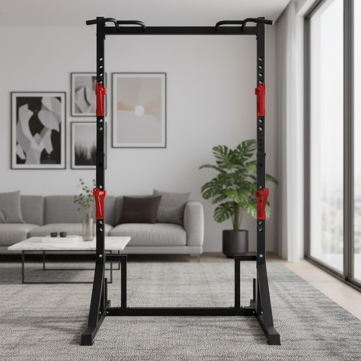 Home Bar And Gym - Регулируемая силовая стойка с турником для
