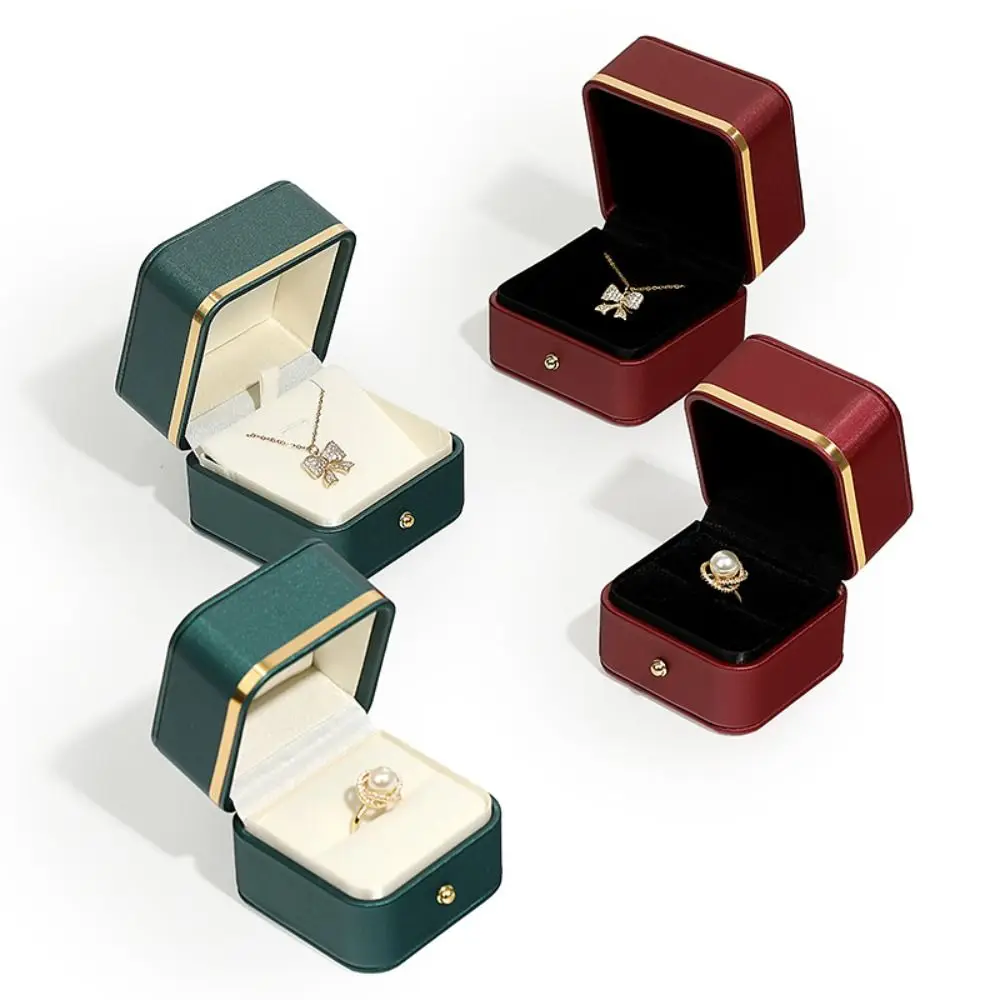 Bar Cart Gold - Модная квадратная коробка для колец из