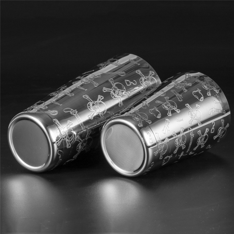 500 мл/800 мл гравировка череп – обзор и цена Boston Shaker Set