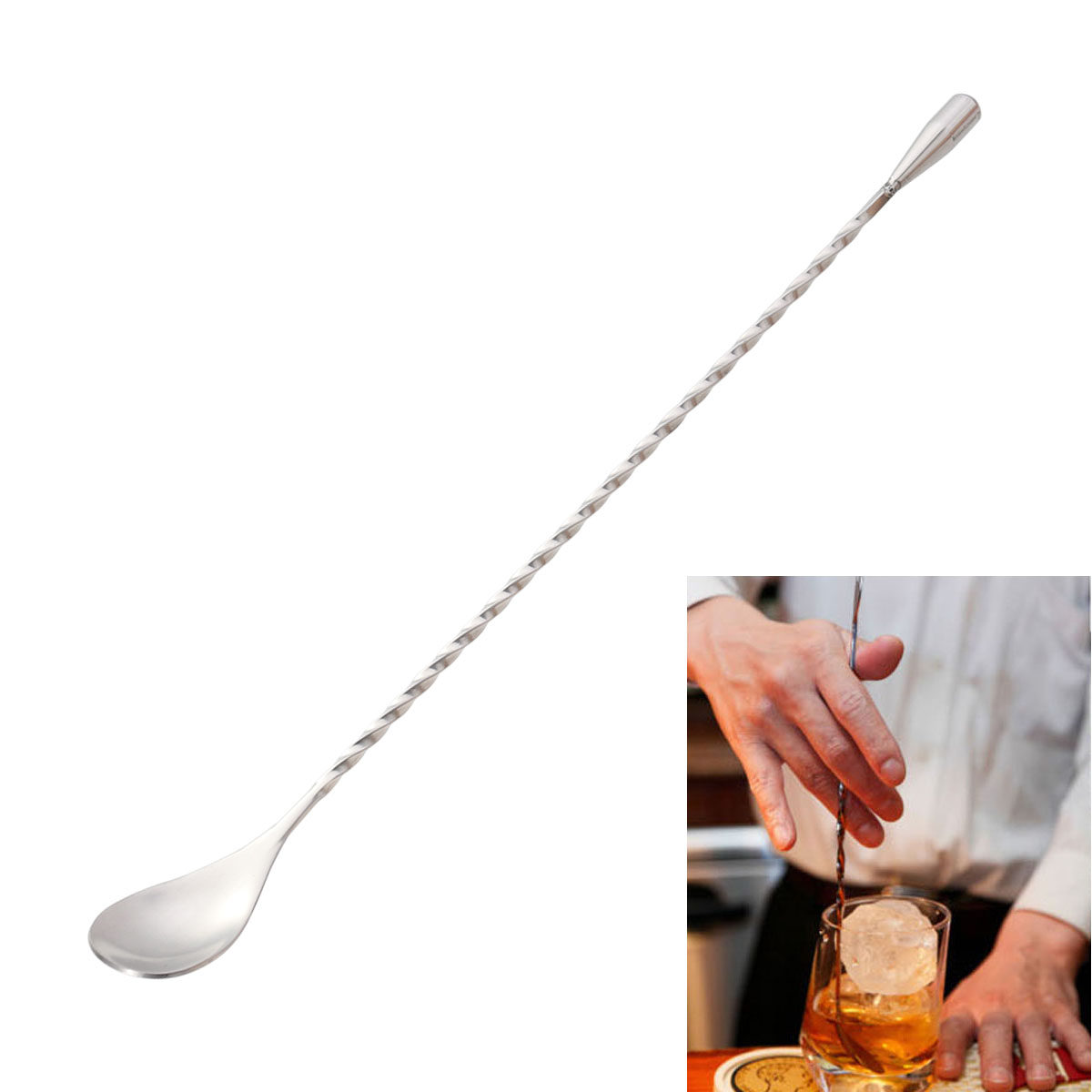 Коктейльная ложка-мешалка из н – обзор и цена Bar Spoon Twisted
